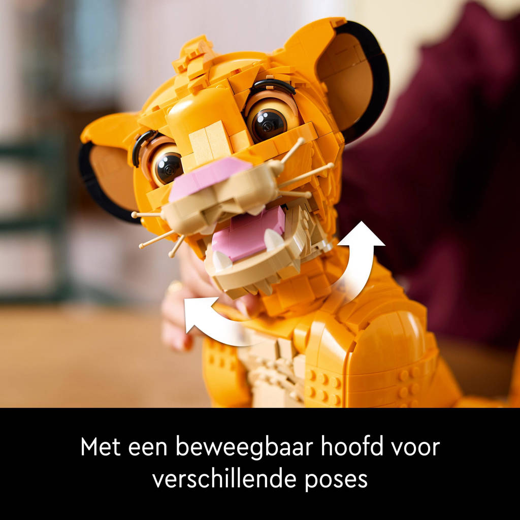 Lego Simba is een leuke bouwervaring en een geweldJonge Simba de Leeuwenkoning Decoratie Bouwpakket voor Volwassenen 43247