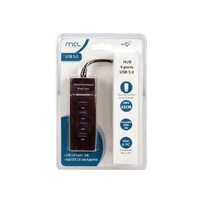 MCL Samar - Hub 4 ports USB 3.0 - noir