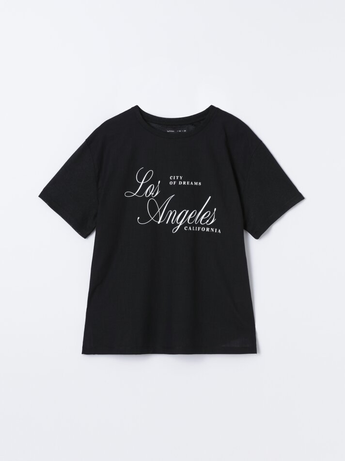 Camiseta de manga curta estampada - Preta
