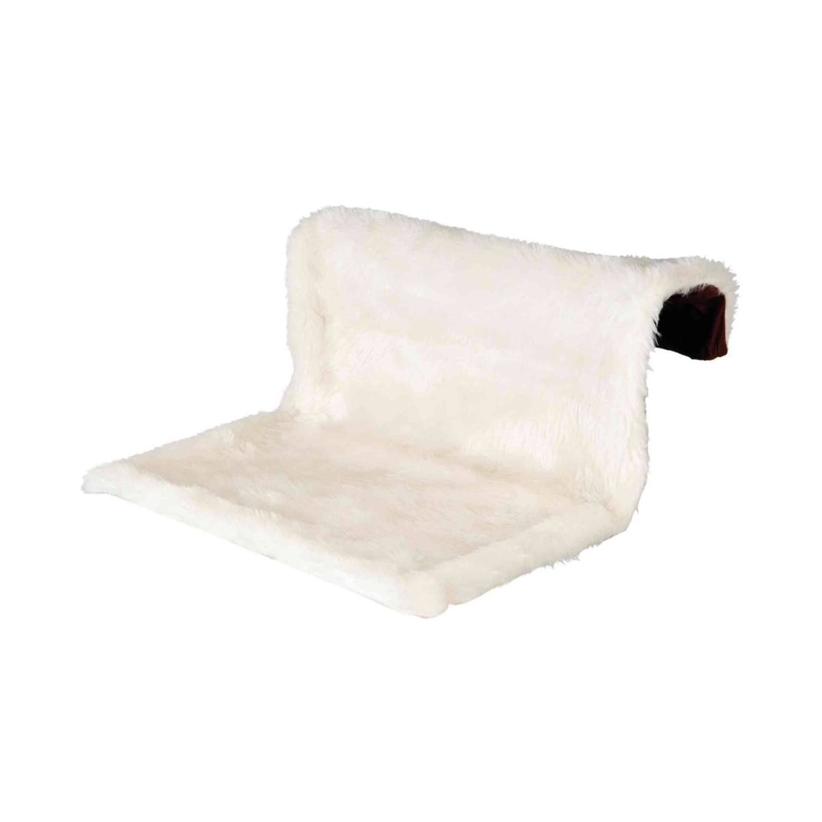 Radiatorseng, plysj/semsket skinn, 26 cm, krem/brun