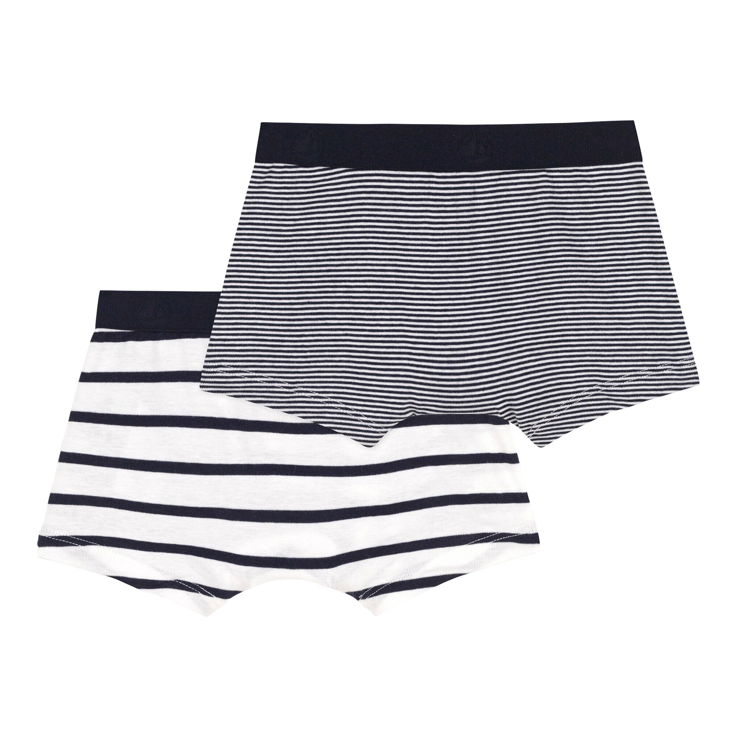 Petit Bateau 2er-Pack Boxershorts Ringel weiß/marine