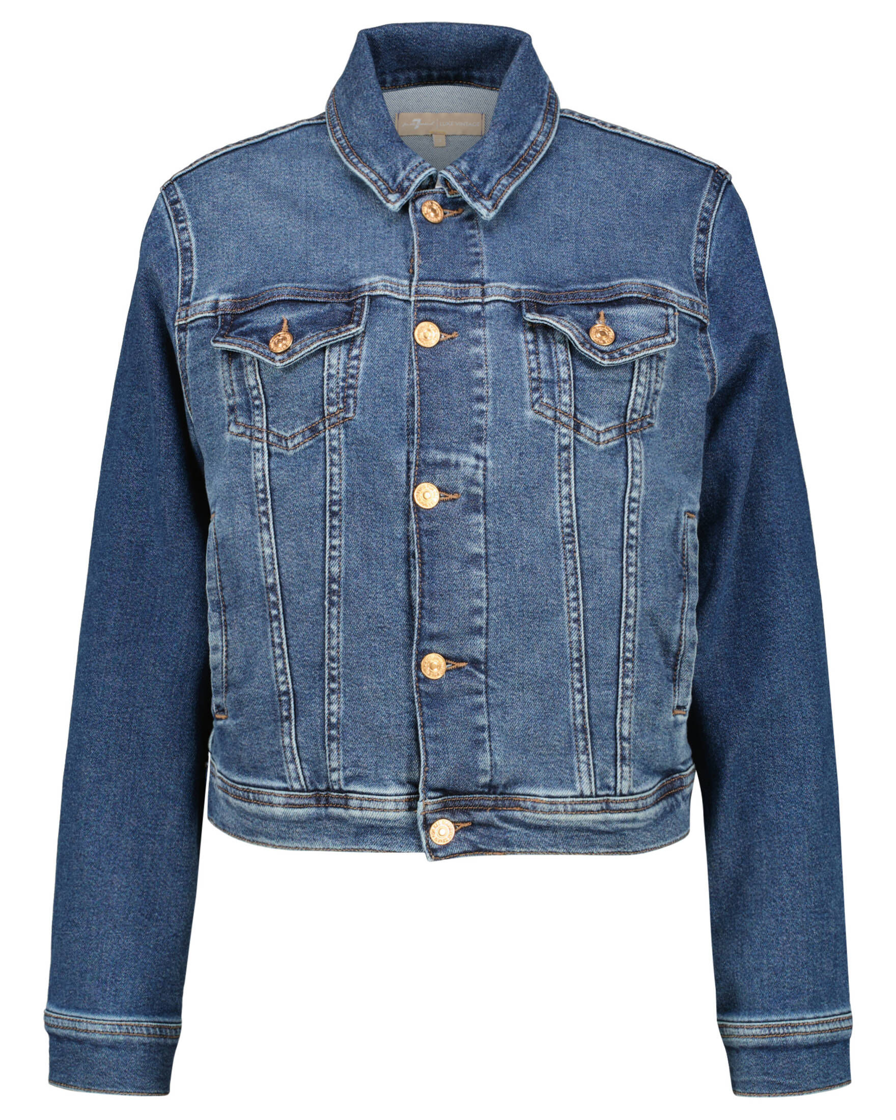 7 for all mankind| Damen Jeansjacke CLASSIC TRUCKER LUXE VINTAGE SEA LEVEL