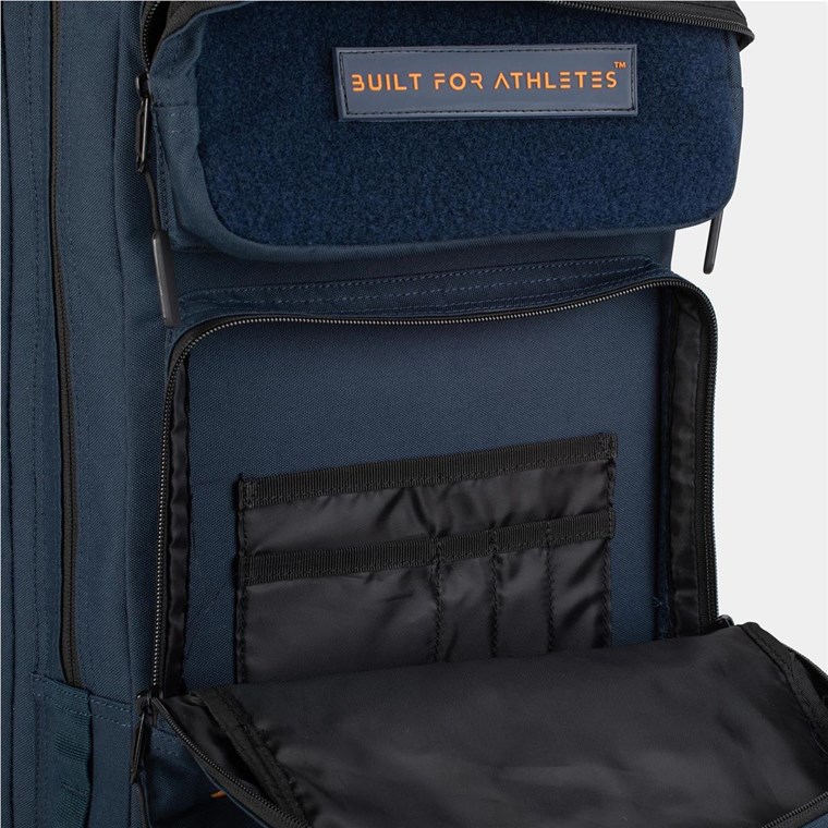 Built for Athletes Hero 2.0 45L ryggsekk mørkeblå og oransje
