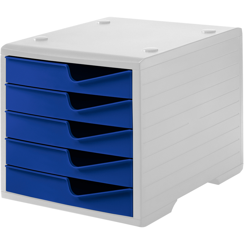 Styro Schubladenbox Styroswingbox, grau/blau