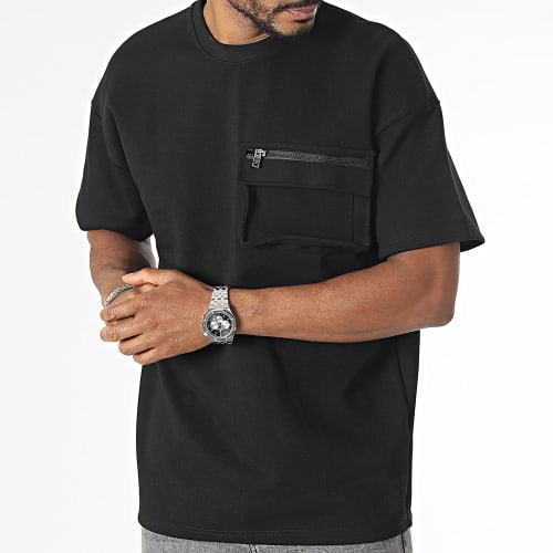 Tee Shirt Poche Large Noir