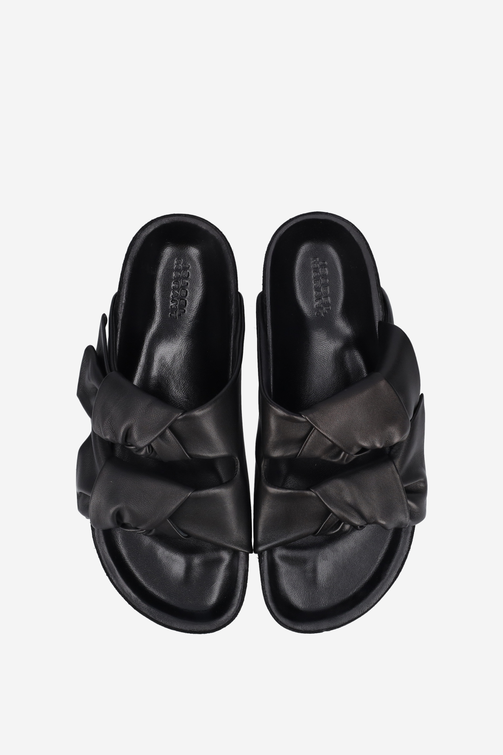 Lennyo leather bow sandals