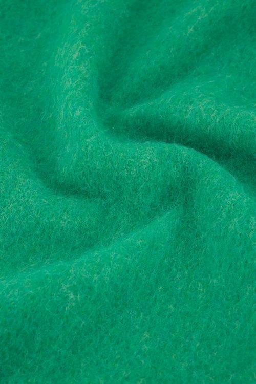 Groene sjaal met franjes