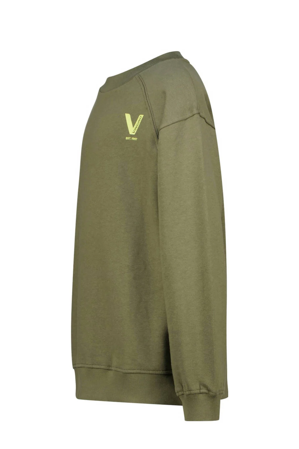Vingino sweater groen rib gebreid