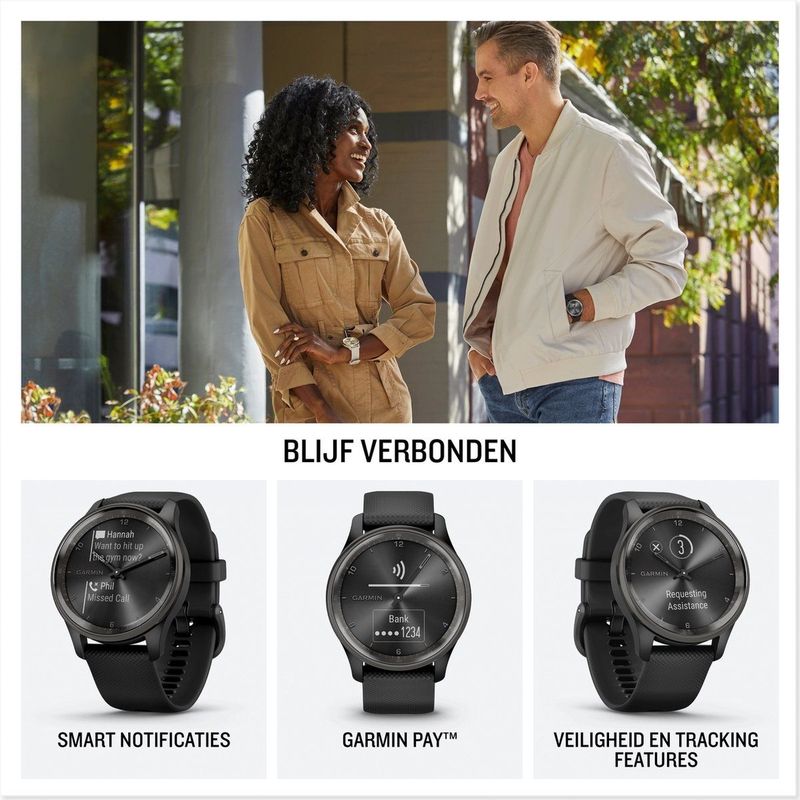 Garmin Vívomove Trend - Smartwatch - Zwart