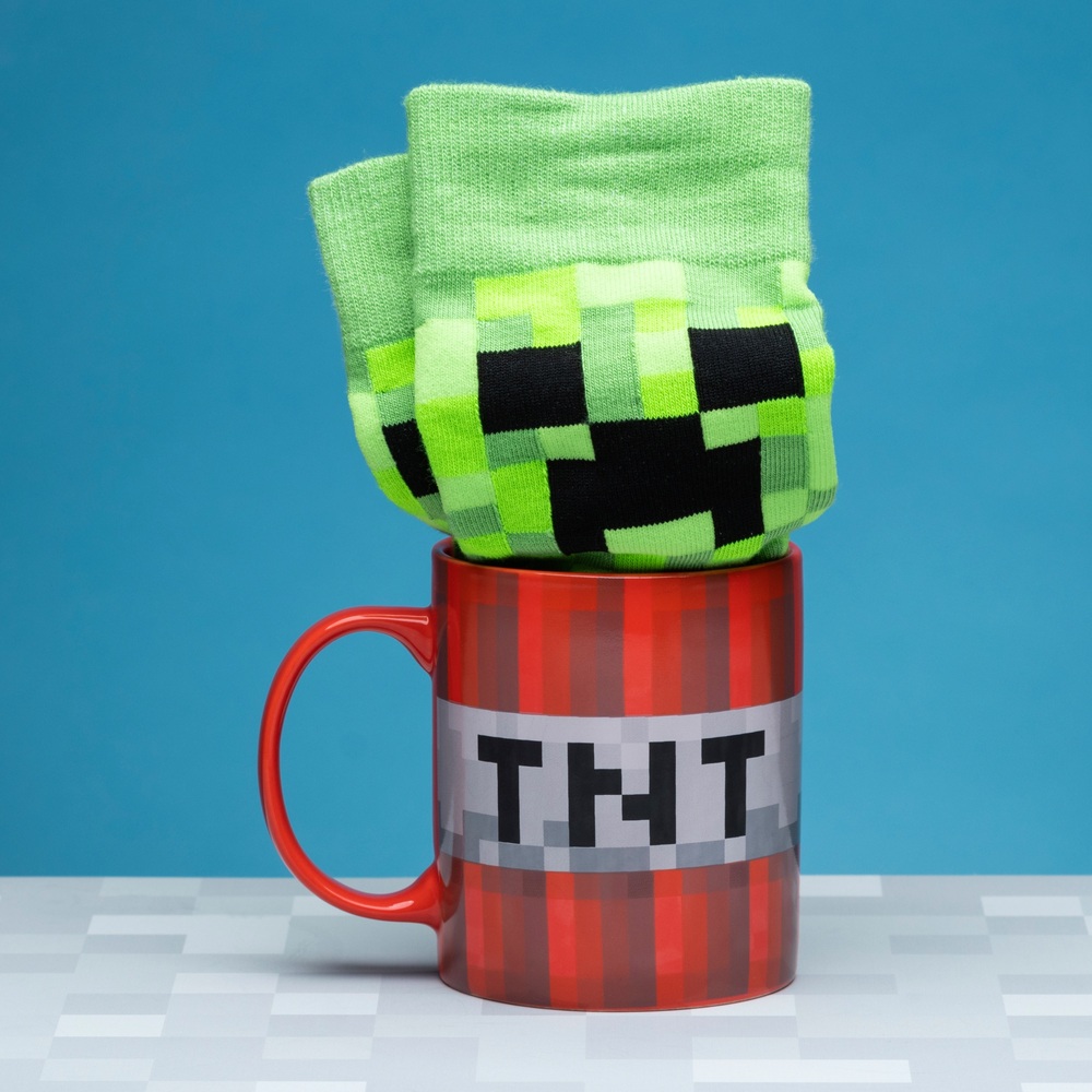 Minecraft-Tassen- und Socken-Geschenkset