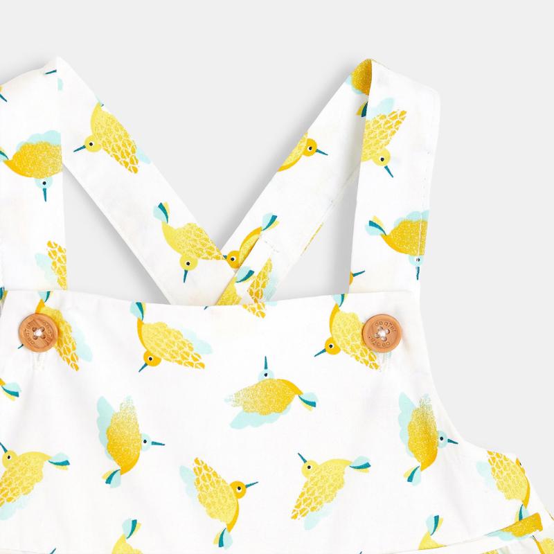Robe imprimée colibris et bloomer bébé fille Gris ou noir