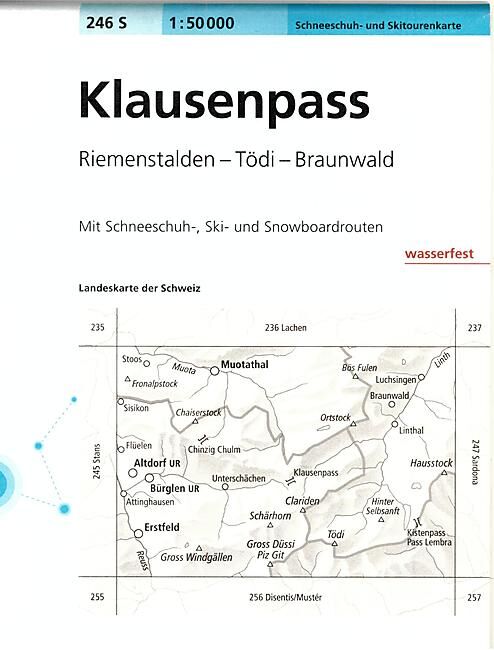 BUNDESAMT - 246S KLAUSENPASS  ECHELLE 1 50 000