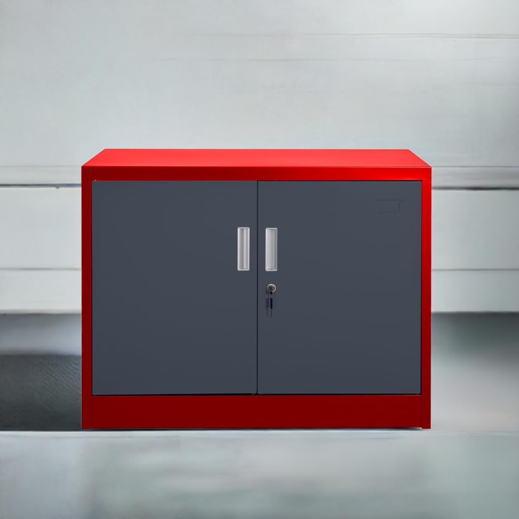Jet-Line | Büroschrank | Aktenschrank |Saratow | 2-Farbig | Werkzeugschrank |Lager | Büro | Werkstatt |Schrank | Masse: 90 x 68 x 40 cm | Mehrzweckschrank | Abschließbar |Aufbewahrungsschrank BY0274520