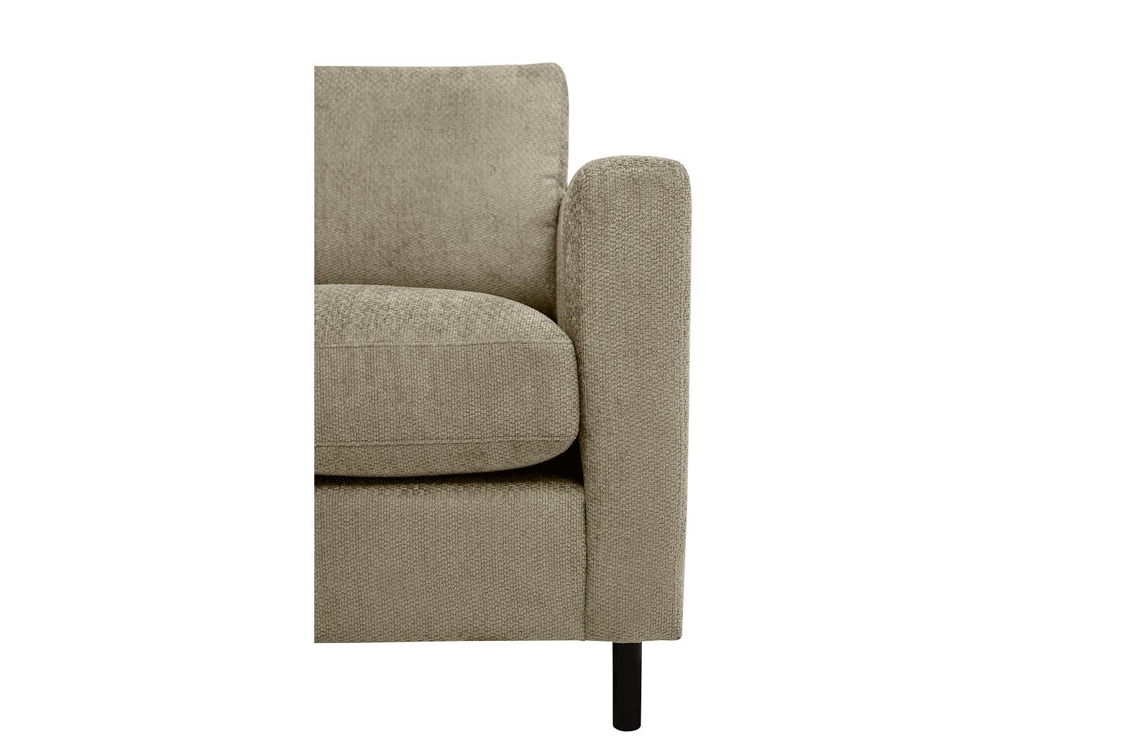 Viken hvilestol Tekstil Movie 3/3 Warm Grey. Arm B, Ben 1. Med duntopp