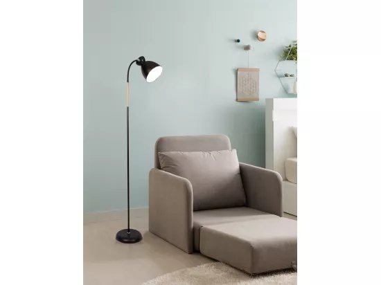 Anten Lampadaire Sur Pied Pivotant Noir|Douille E27 MAX 60W | Hauteur159CM|Lampe Sur Pied De Salon Chambre|Lampadaire rétro en métal|Sans Ampoules