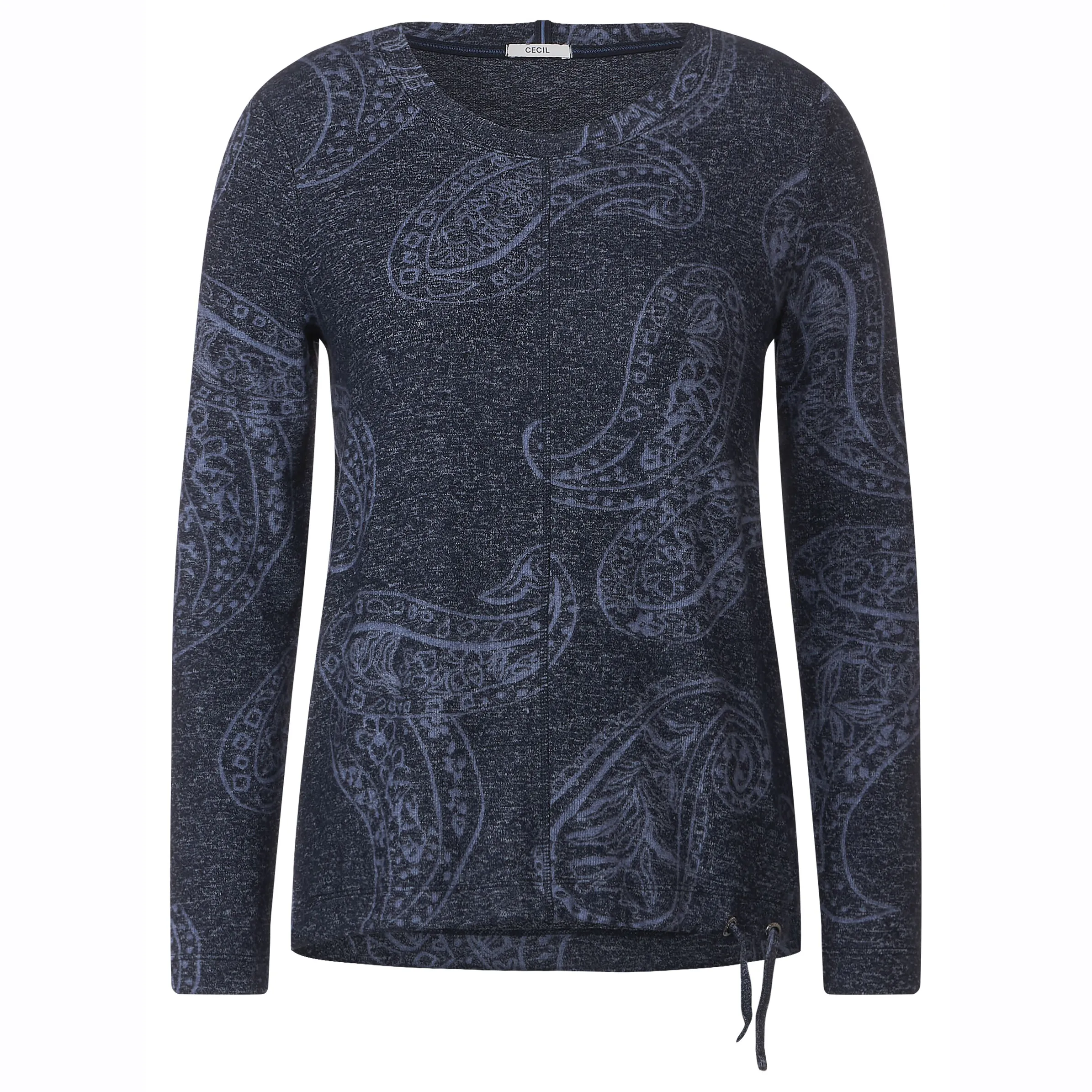 Damen Flauschshirt mit Paisleymuster