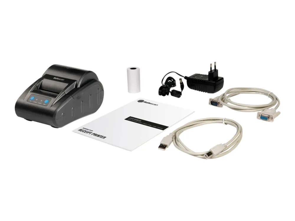 Safescan TP-230 - Etiketprinter - termisk linje - Rulle (5,8 cm) - 203 dpi - op til 60 mm/sek. - USB, seriel - sort
