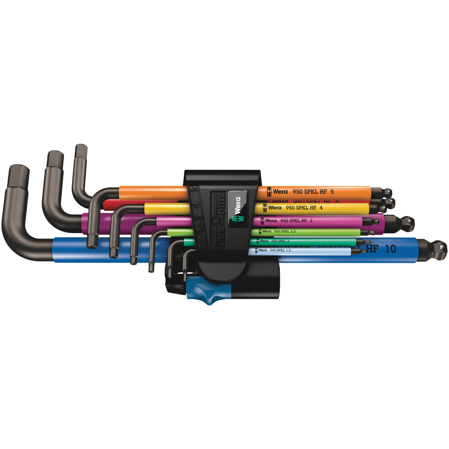 Wera 05022210001 950 SPKL/9 SM HF 9 Delige Hex-plus multicolour inbussleutelset - 1,5-10mm