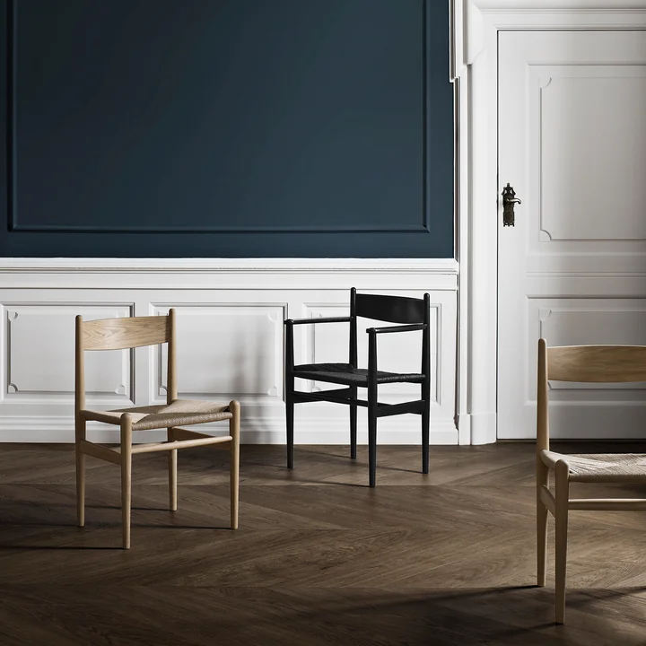 Carl Hansen - CH36 Chair, Eiche geseift / Naturgeflecht