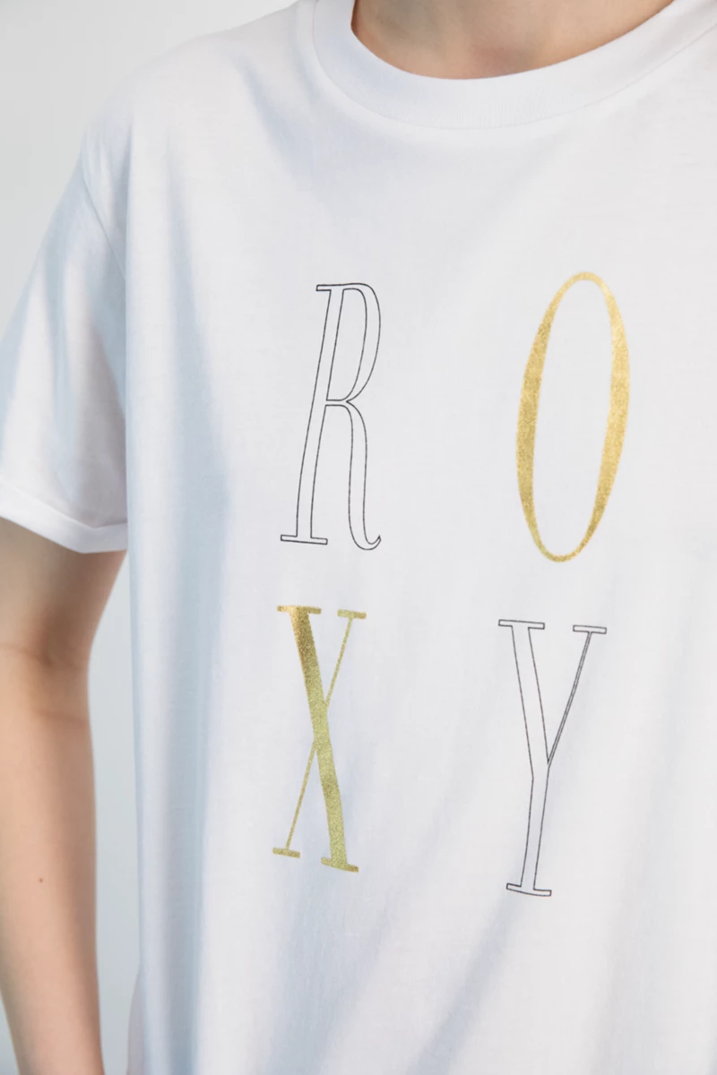 Roxy Sparkle Evening Space Letter Damen T-Shirt