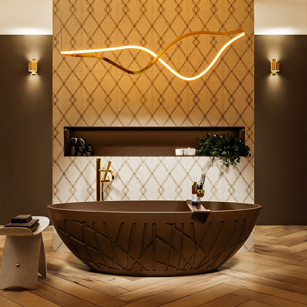 Mondiaz Holm vrijstaand bad 180x85cm kleur rust