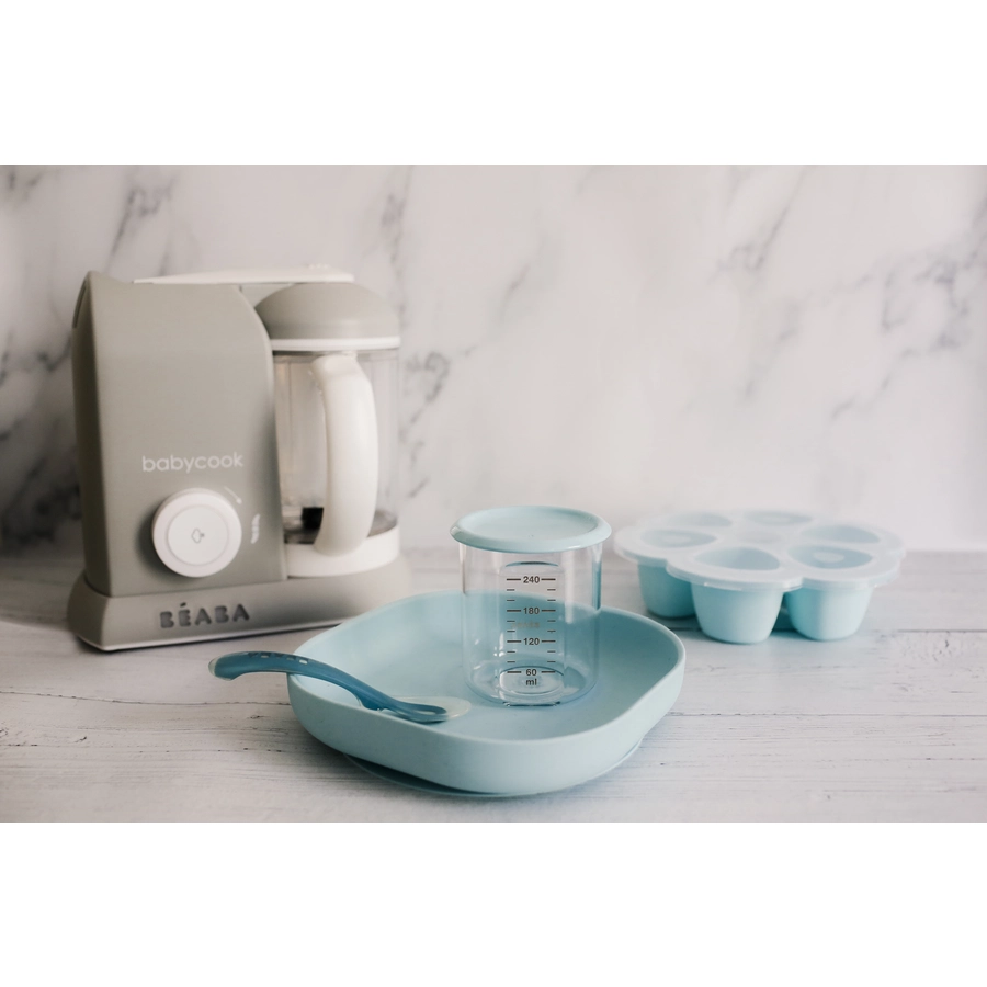BEABA® Silikonteller mit Saugnapf hellblau
