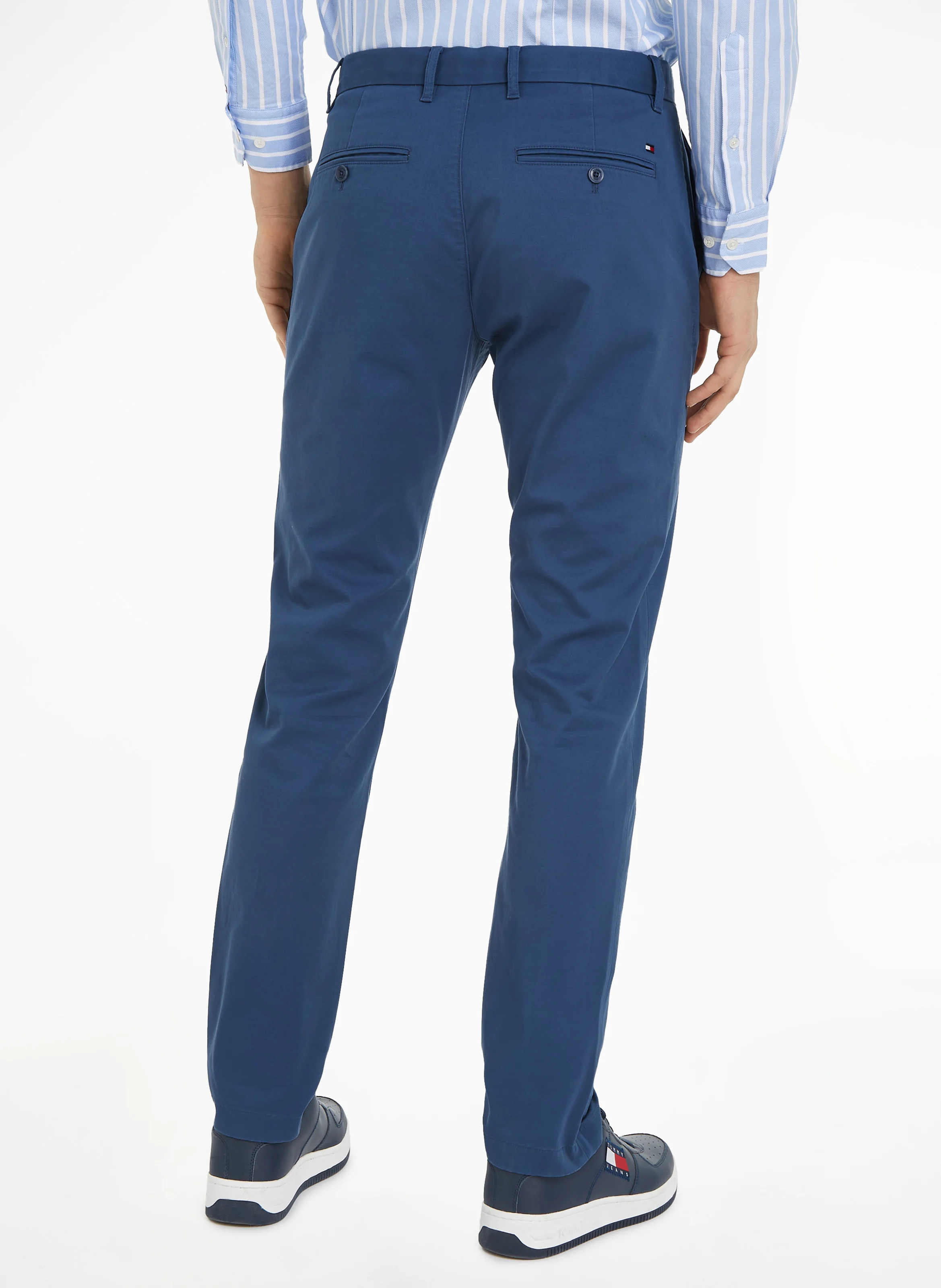 Pantalon chino en coton bio| Bleu