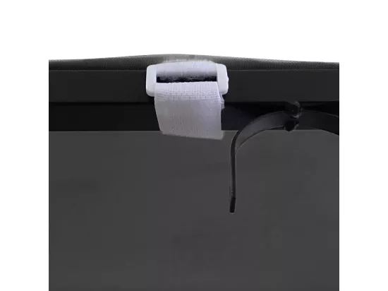 Auvent anthracite 4x3 m 180 g/m² tissu et acier