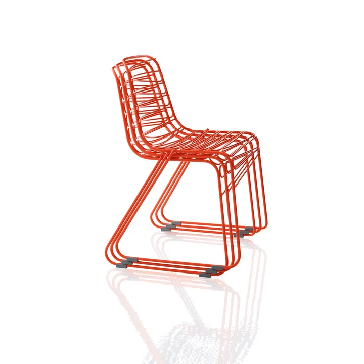 Magis - Flux Outdoor-Stuhl, rot
