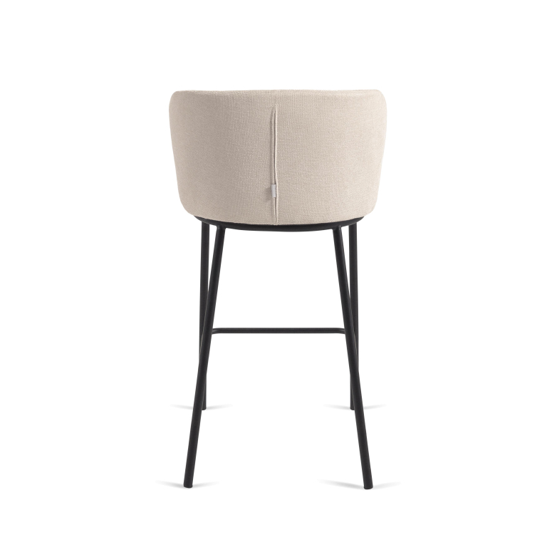 Kave Home Ciselia barkruk 65 chenille beige