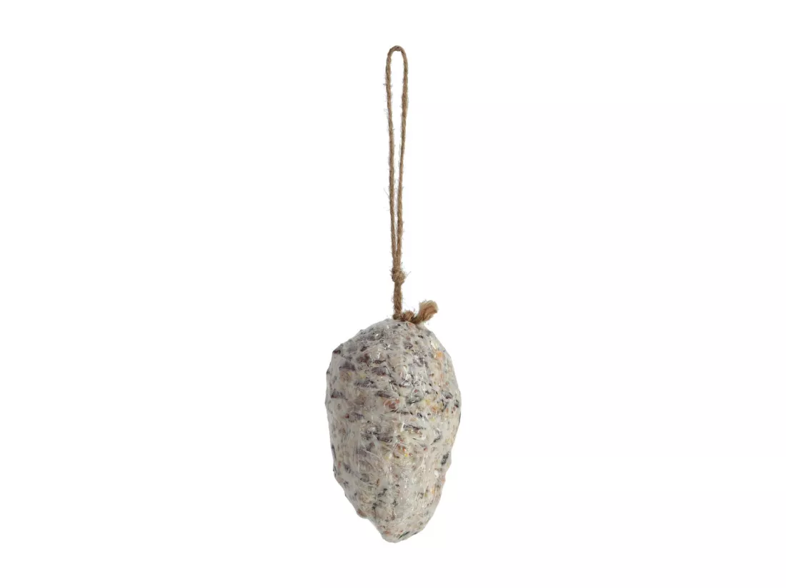 Pomme de pin fourrée de graines et graisse pour oiseaux Lot de 6