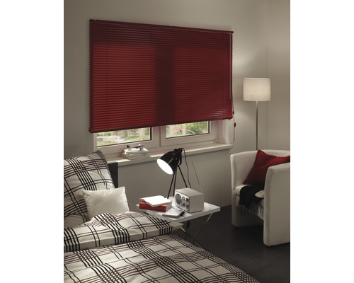 Soluna DIM-OUT aluminium jaloezie 40x170 cm rood, met 20% meer lamellen voor betere verduistering