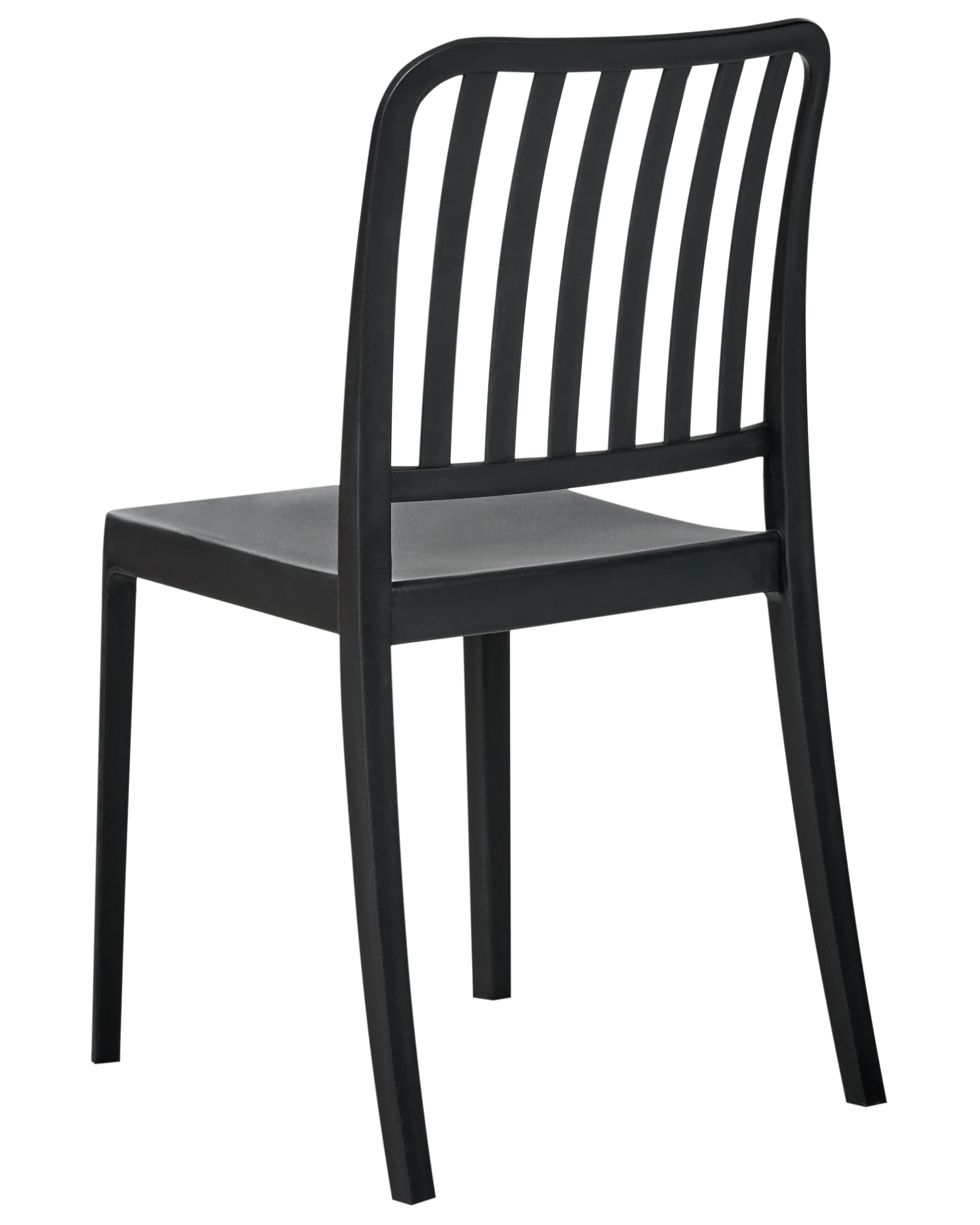 Set van 4 tuinstoelen SERSALE Synthetisch materiaal Zwart