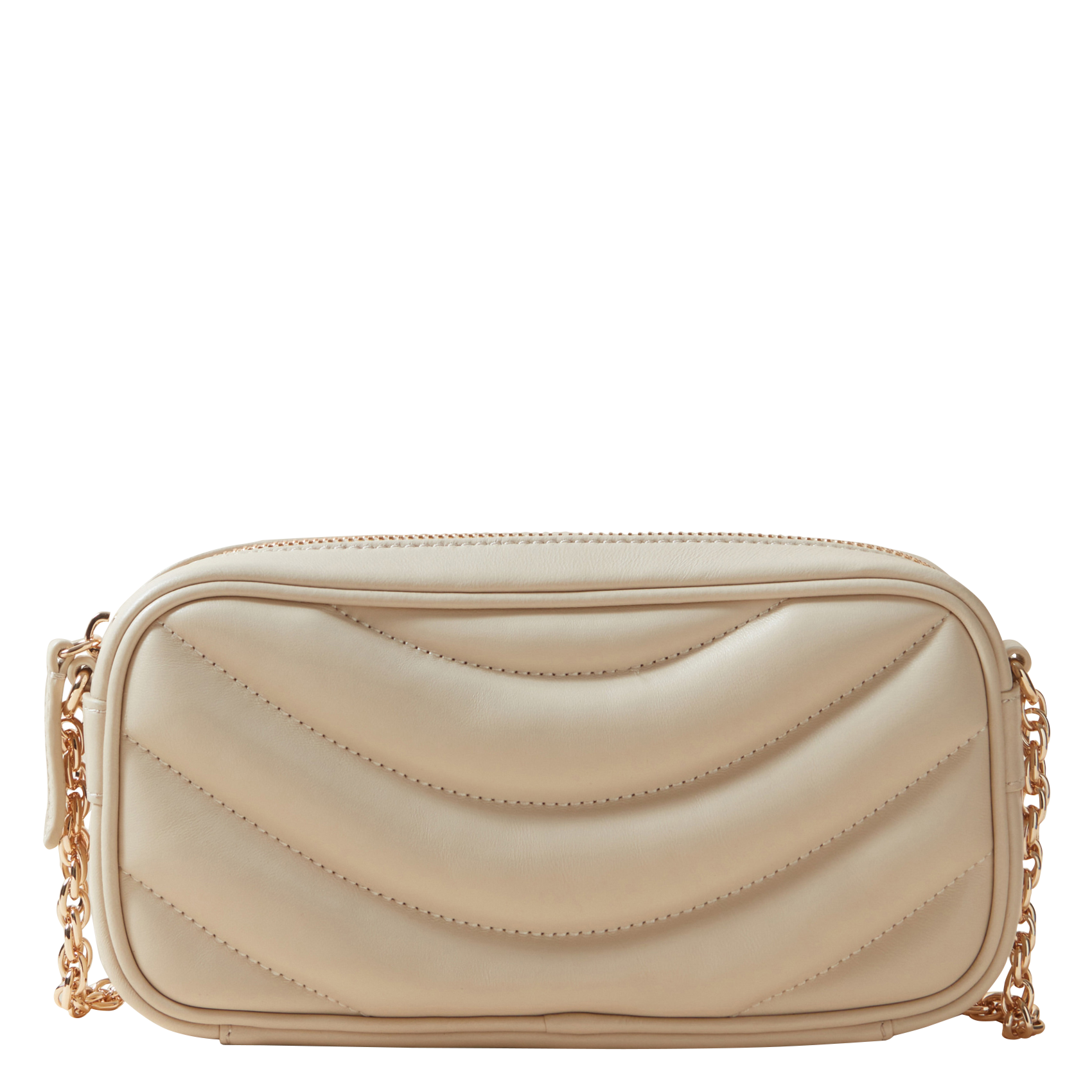 Sac bandoulière en cuir | Beige