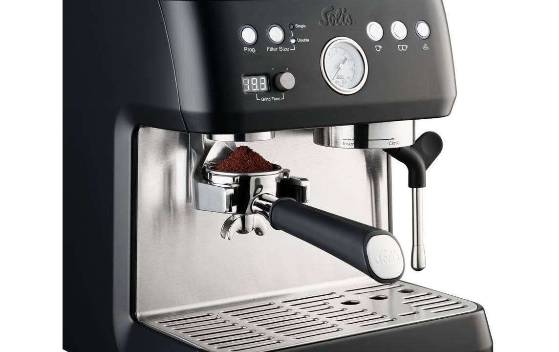 Siebträgermaschine Solis Grind & Infuse Perfetta Schwarz<br>Halbautomatische Espressomaschine