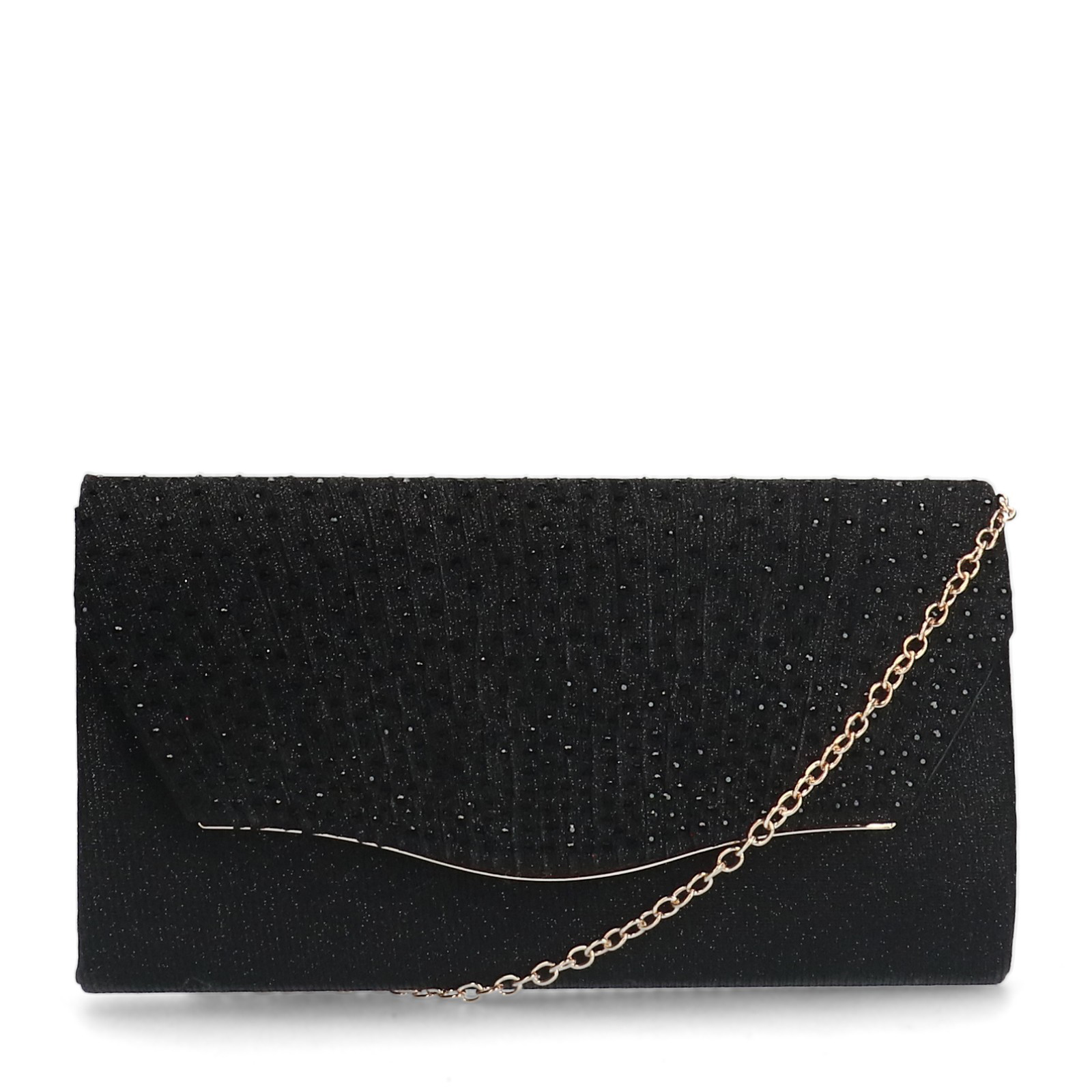 Zwarte glitter clutch