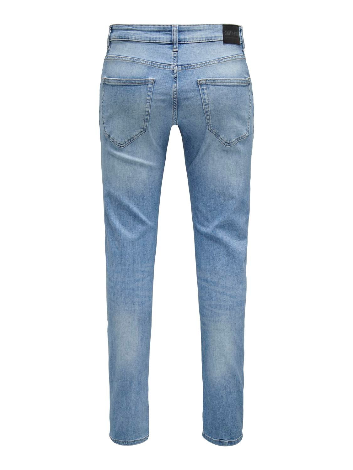 ONSLOOM Niedrige Taille Slim Fit Jeans Light Blue Denim