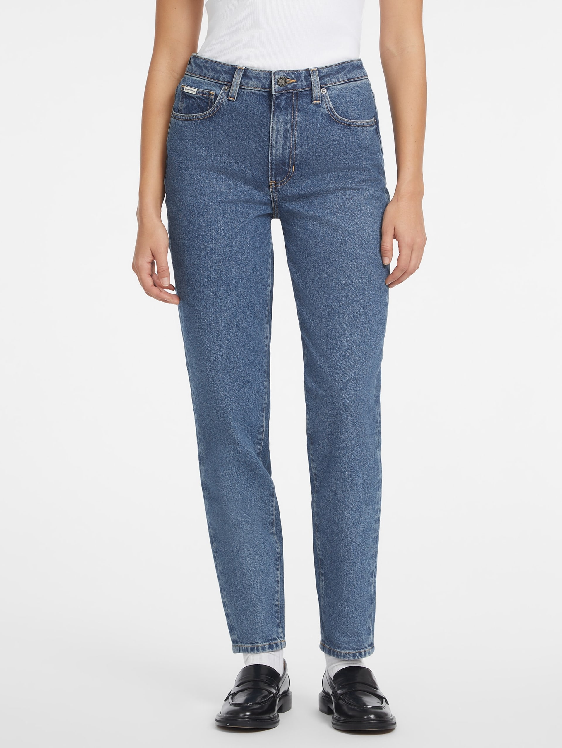 Calça jeans estilo mãe G06