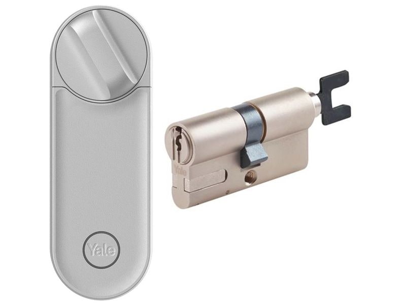 Yale Linus L2 Smart Lock Z-Kit, Silber Intelligentes Türschloss mit EU-Zylinder inklusive