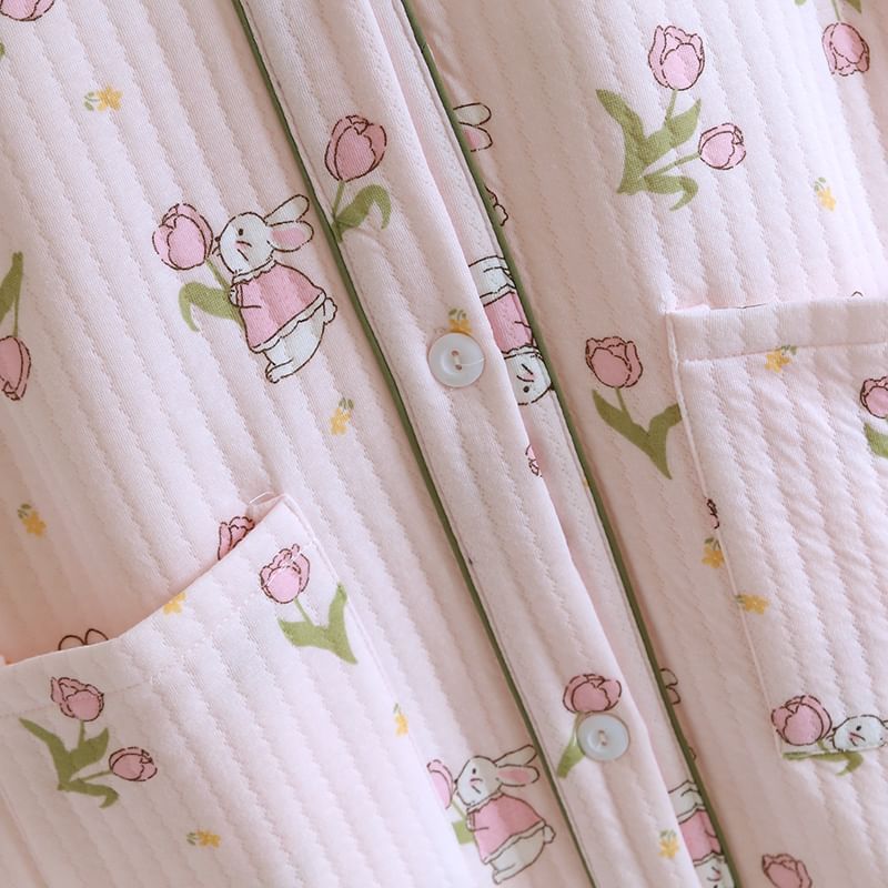 Finlies - Lange pyjamajas met V-hals en print