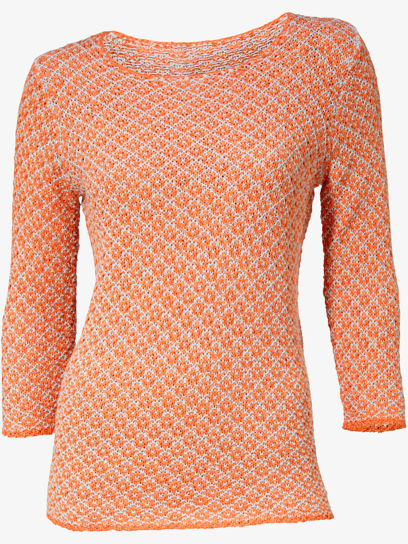 Pull col rond original : superbe effet bicolore