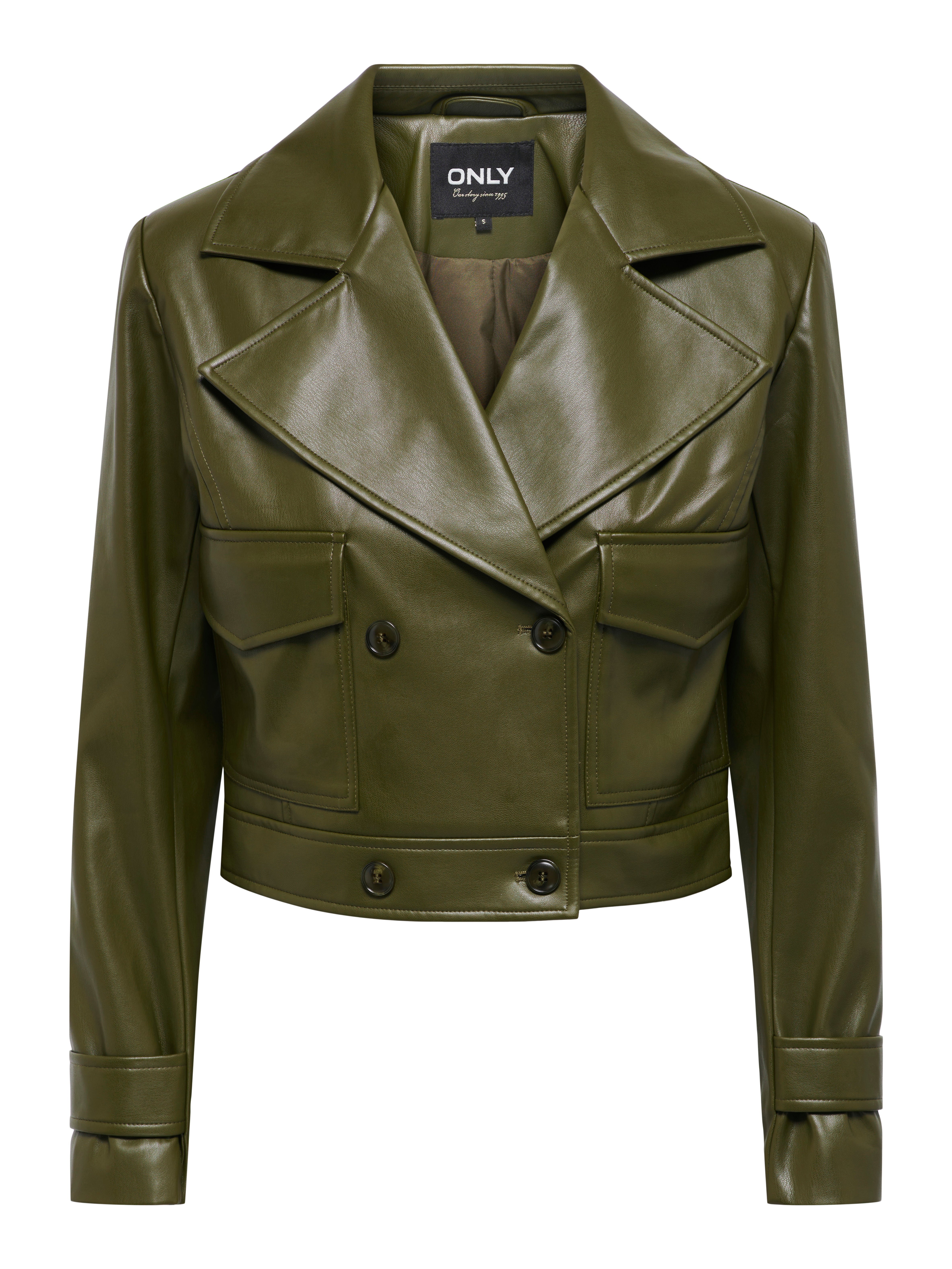 ONLKIM Kunstlederjacke Dark Olive