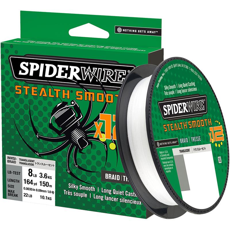 Tresse Spiderwire Stealth Smooth 12 Braid - 150M - Translucent