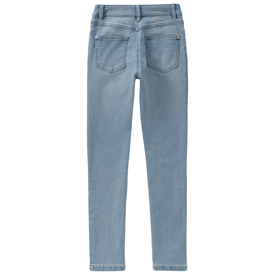 Yigga Mädchen Skinny-Jeans mit Blumen Stickerei hellblau