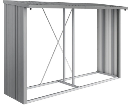 Brandhoutberging biohort WoodStock 300 299 x 83 cm kwartsgrijs metallic