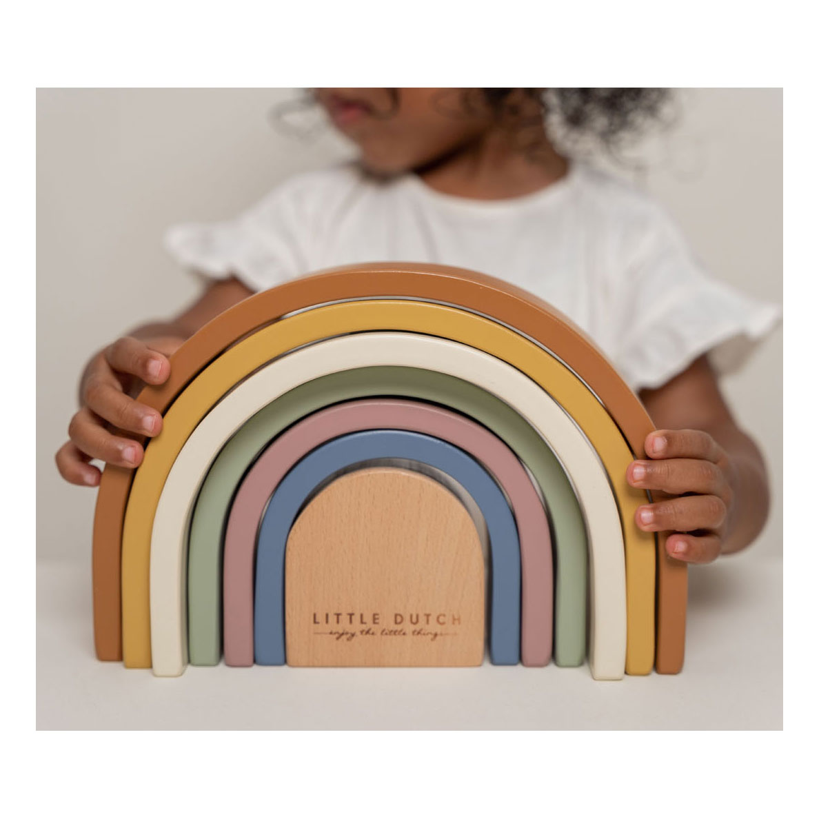 Little Dutch Houten Regenboog Blokken Vintage FSC