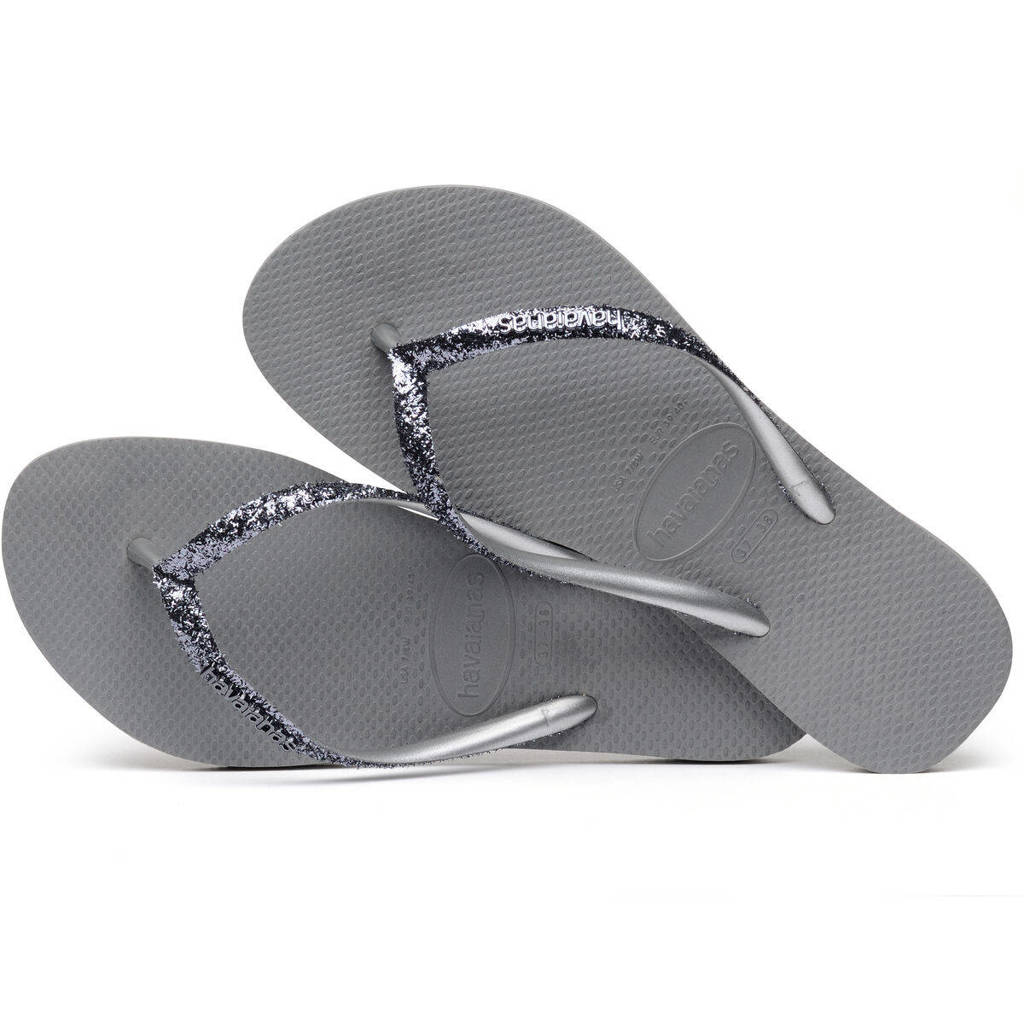 Havaianas Slim Glitter IIteenslippers met glitters zilver