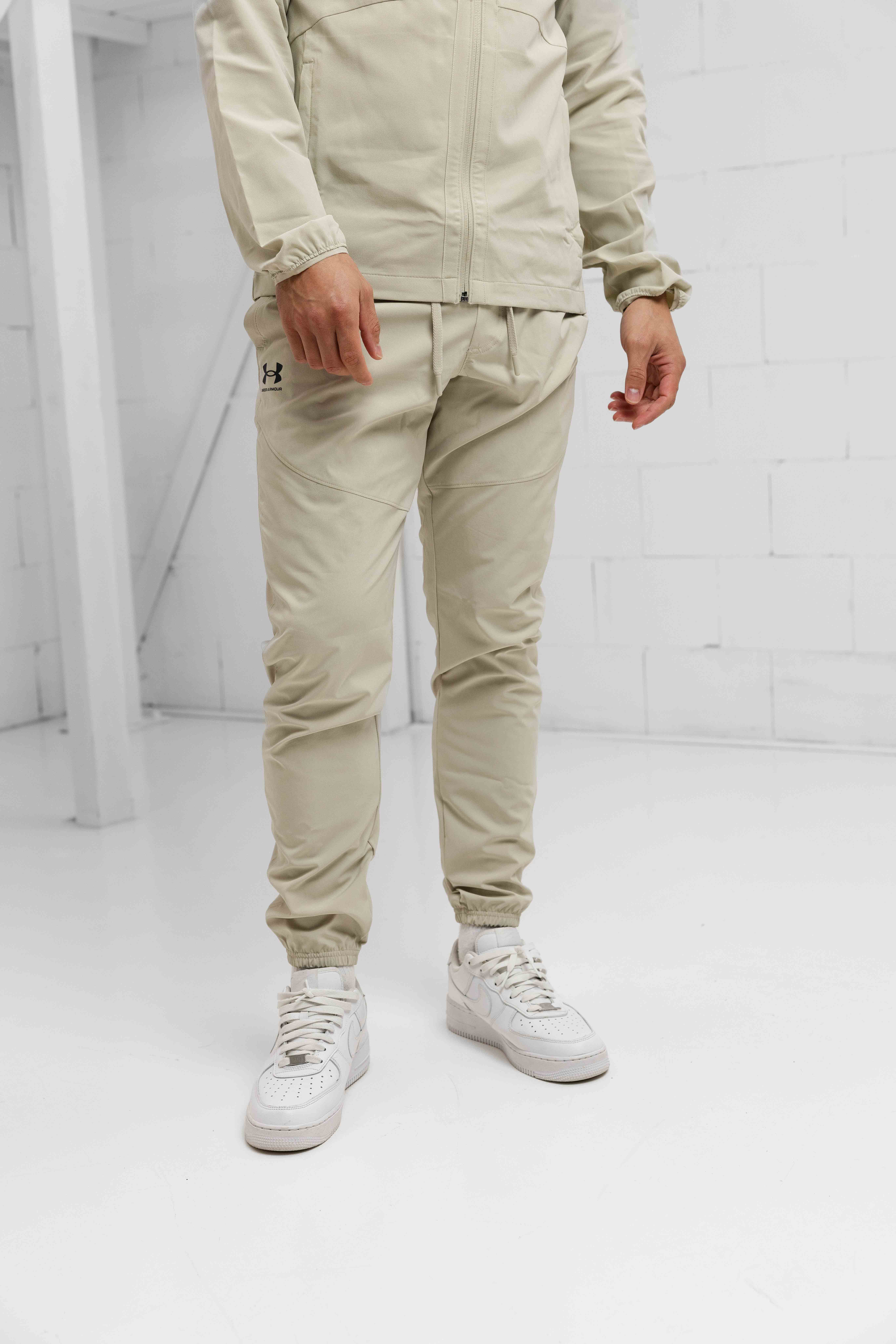 Under Armour Vibe Woven Trainingspak Heren Beige