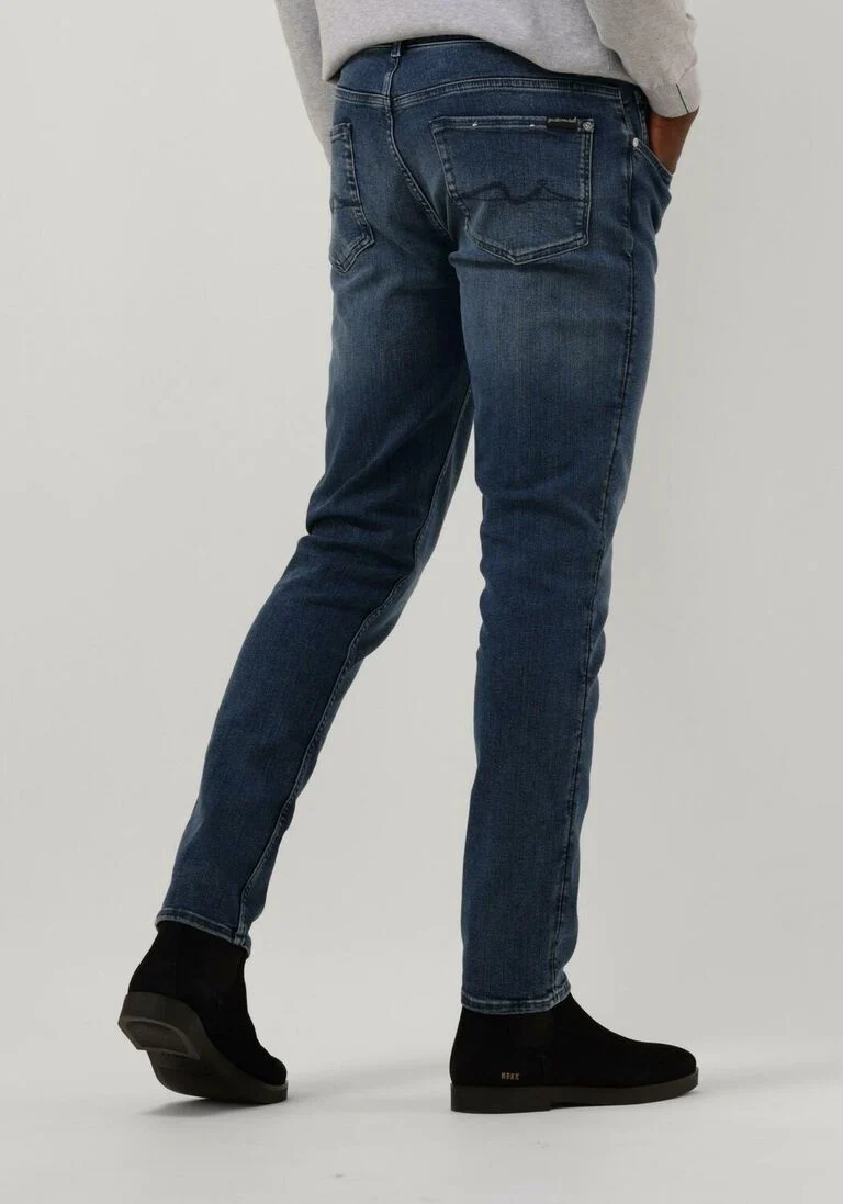 7 FOR ALL MANKIND donkerblauwe 7 for all mankind slim fit jeans slimmy tapered stretch tek maze