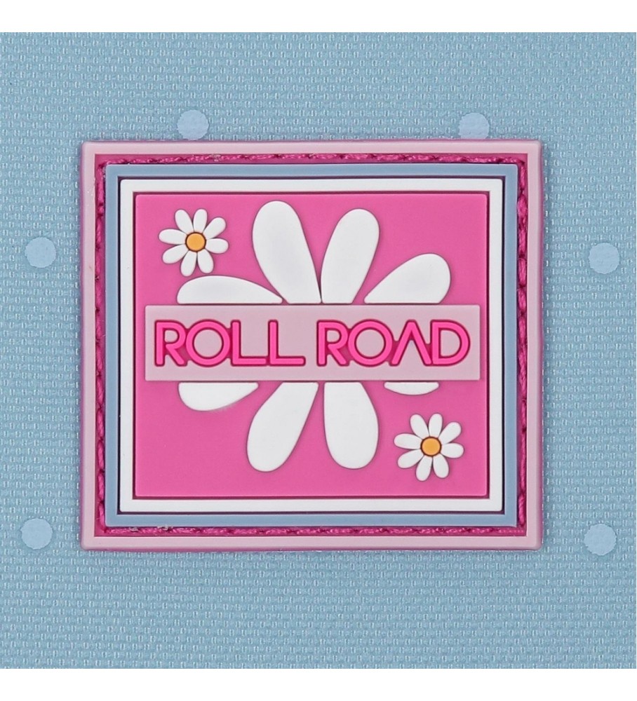 Estojo Roll Road Peace, azul, rosa